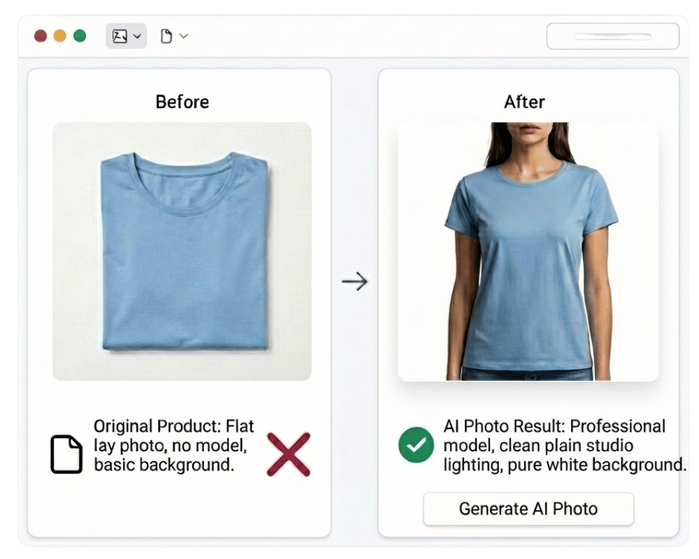 AI Studio before and after comparison